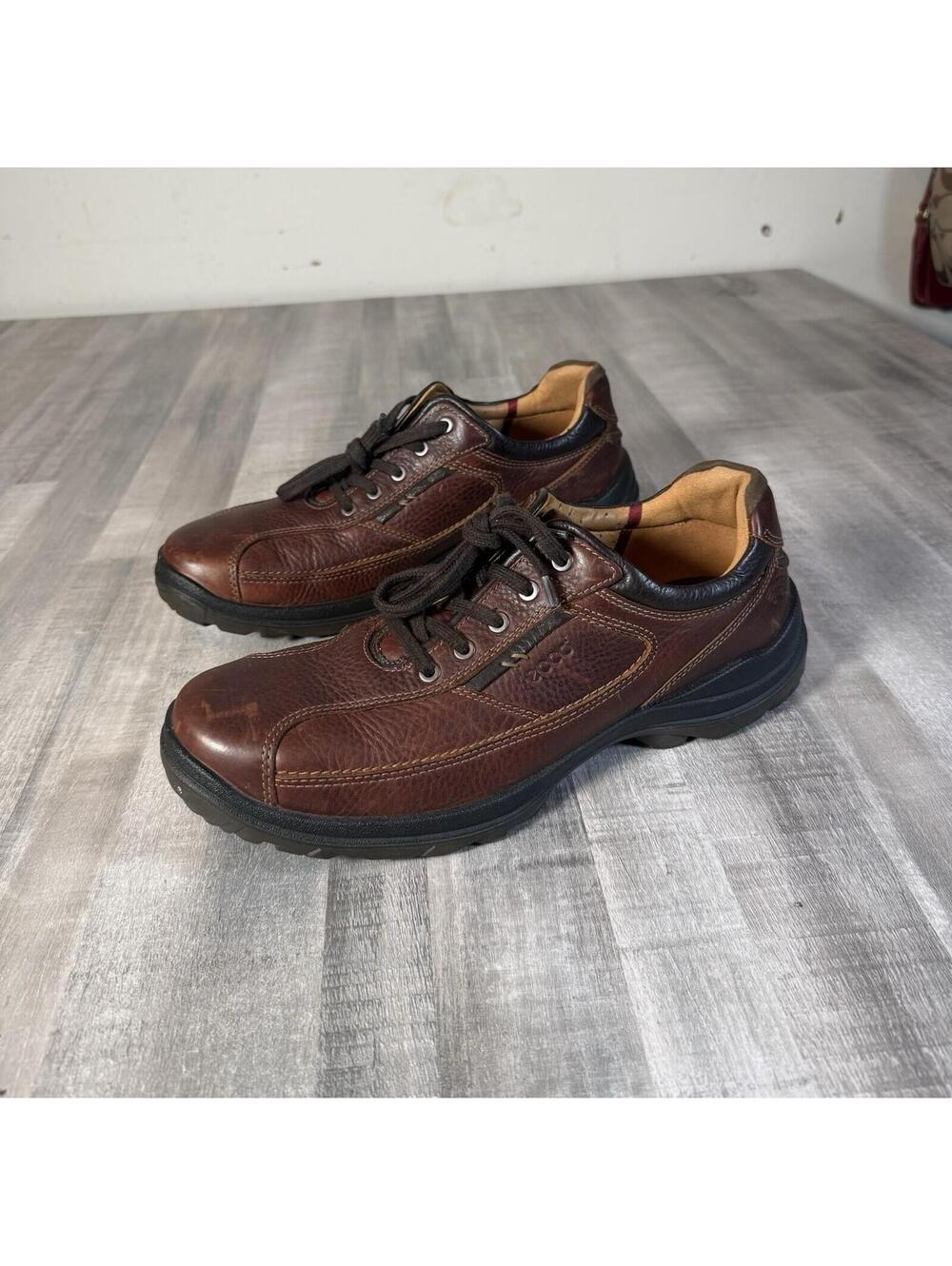 Ecco Howell Brown Leather Men's Size EU 46 Casual Lace Up Shoes